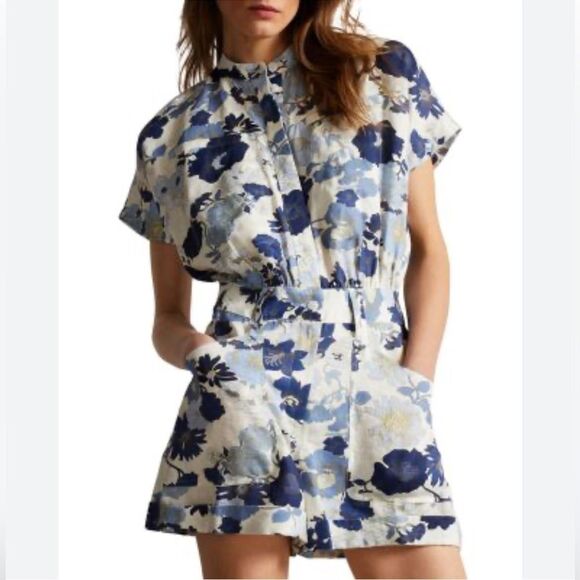 NWT Ted Baker London Jensine Printed Romper - Picture 1 of 11